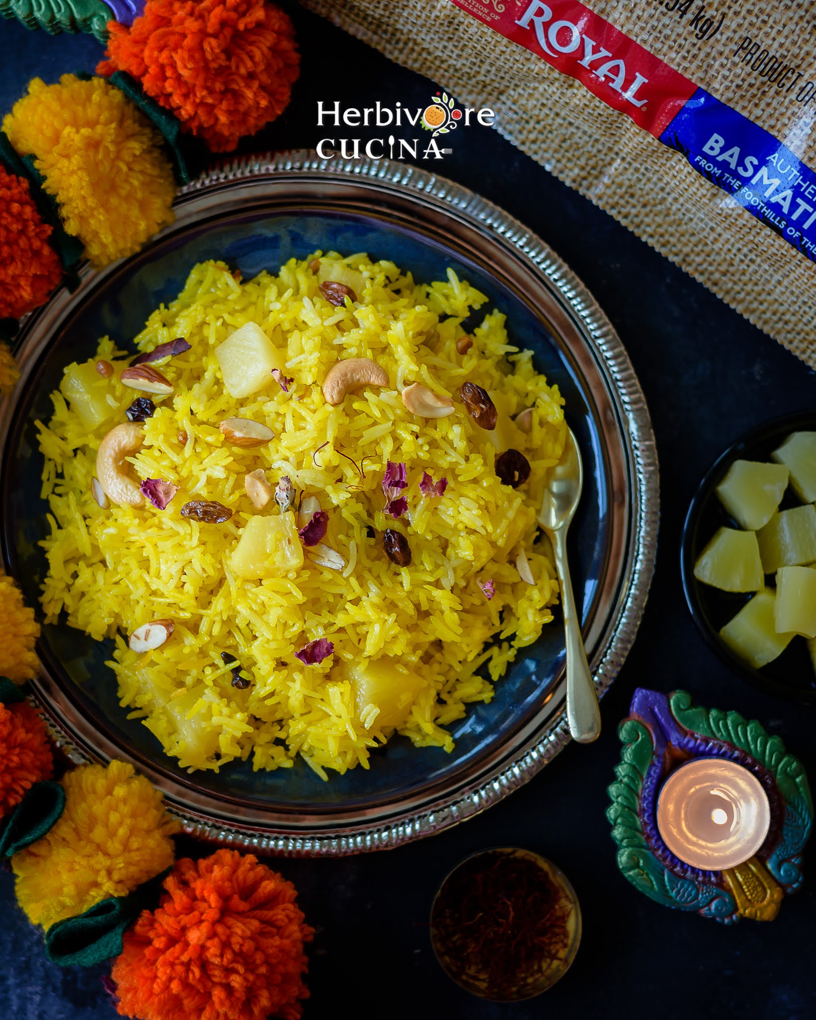 Herbivore Cucina Pineapple Zarda Sweet Rice/ Meethe Chawal