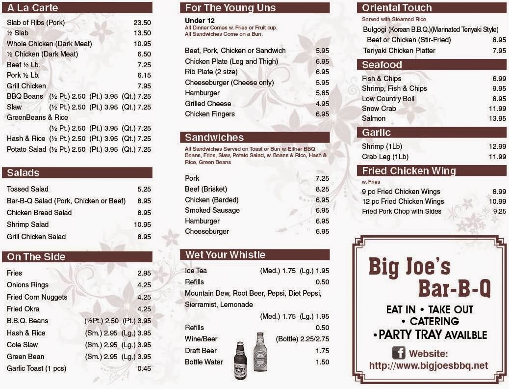 Big Joe's BBQ and Seafood Restaurant Big Joe's BBQ and Seafood Restaurant Located in Beaufort