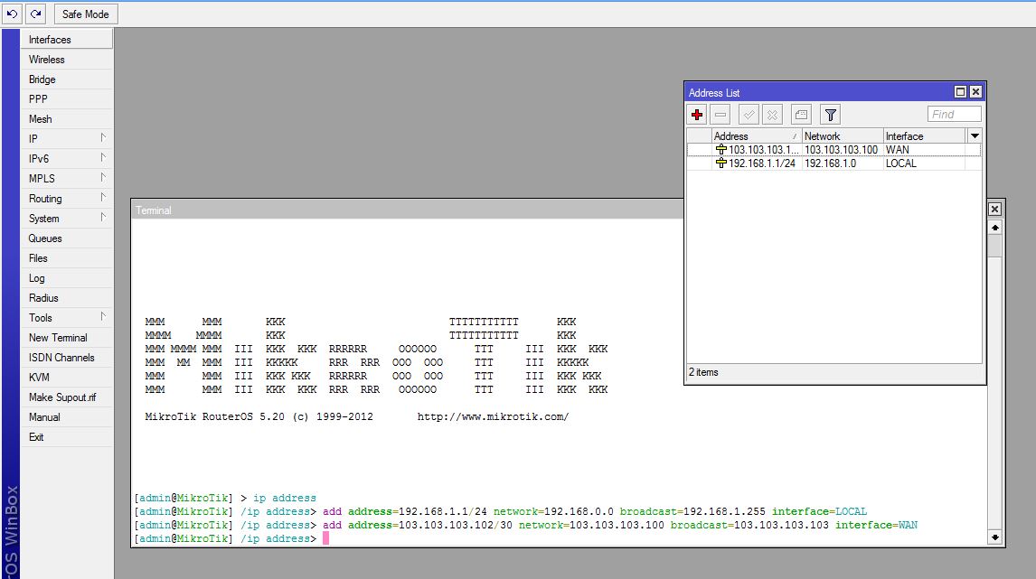 Mikrotik Router Simple Configuration Mikrotik Configurations
