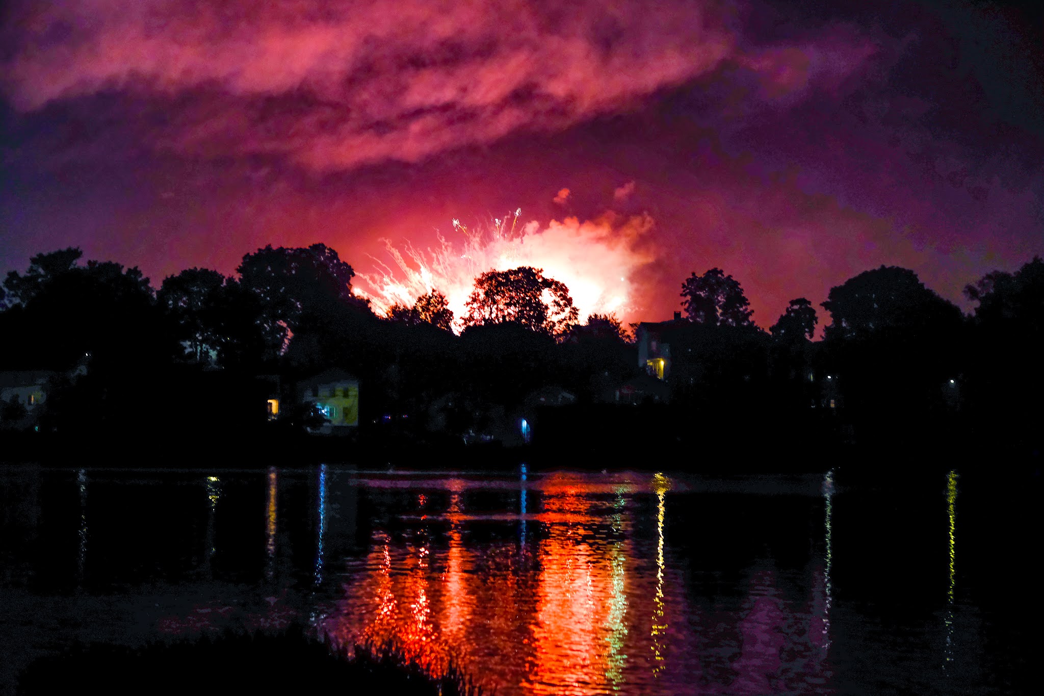 Around & About Town July 4th. Fireworks 💥 in New Haven Connecticut by