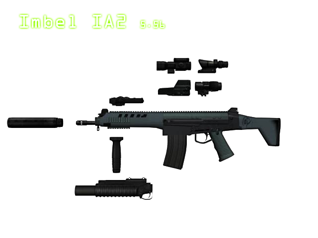 Brazilian Imbel IA2 5.56 assault rifle, CQB, carbine, and 7.62 assault ...