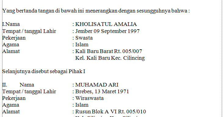 Contoh Surat Keterangan Cerai Dari Desa Doc Triprofik Com