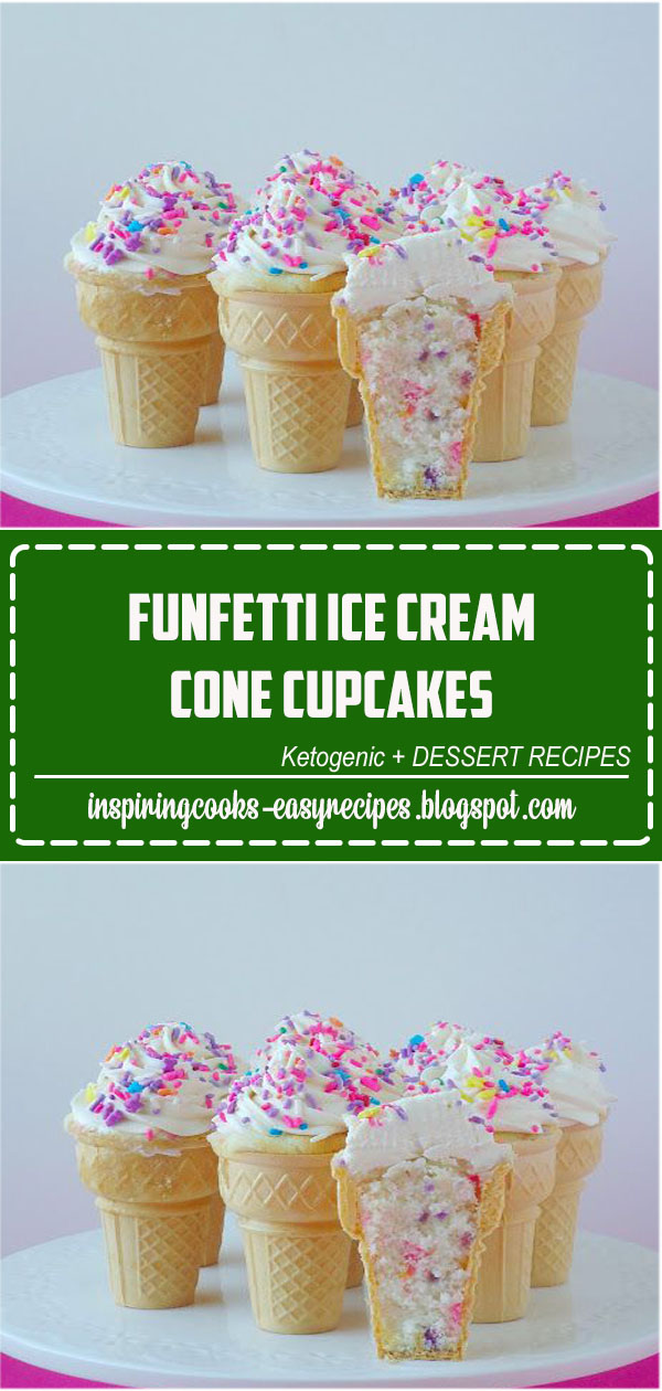 Funfetti Ice Cream Cone Cupcakes InspiringCooks08