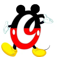 Original alfabeto inspirado en Mickey Mouse O.