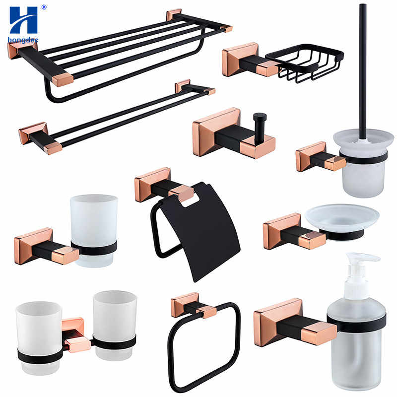 Black And Gold Bathroom Accessories Bathroom and Garden