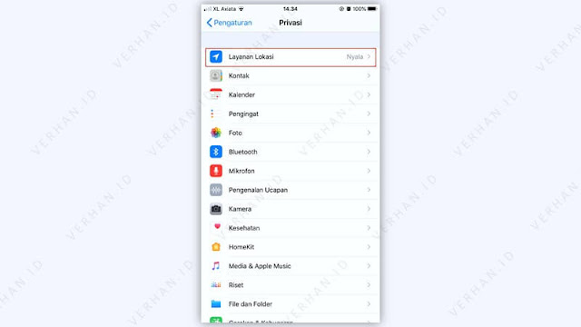laynanan lokasi iphone