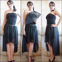 Outfit All Black vokuhila Skirt