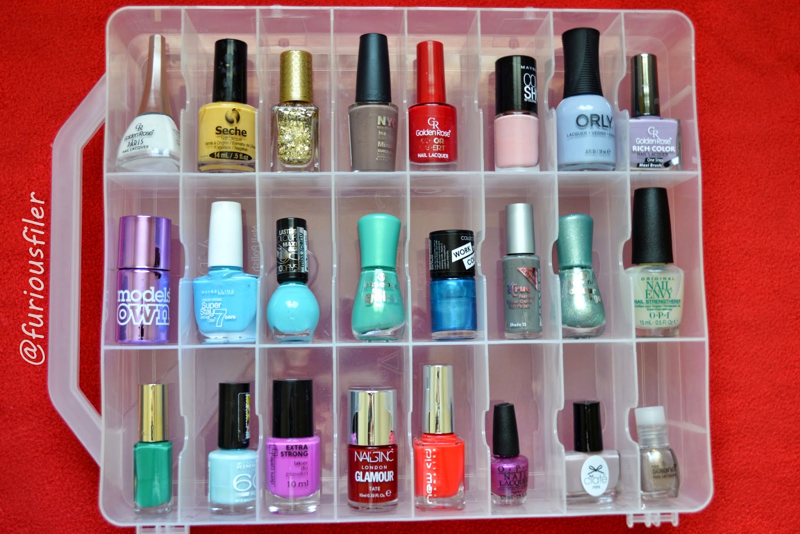 nail polish storage box lid