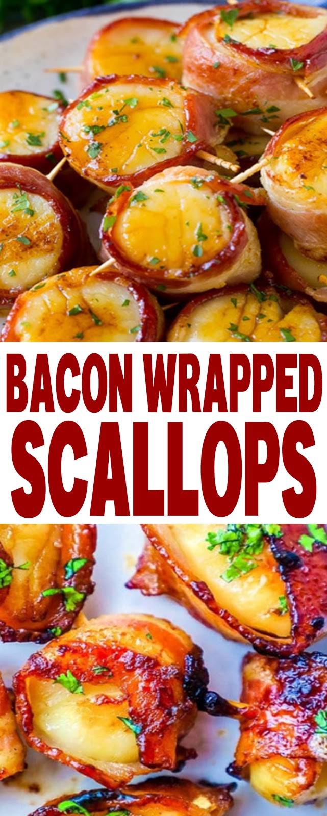 BACON WRAPPED SCALLOPS - freerecipefoods