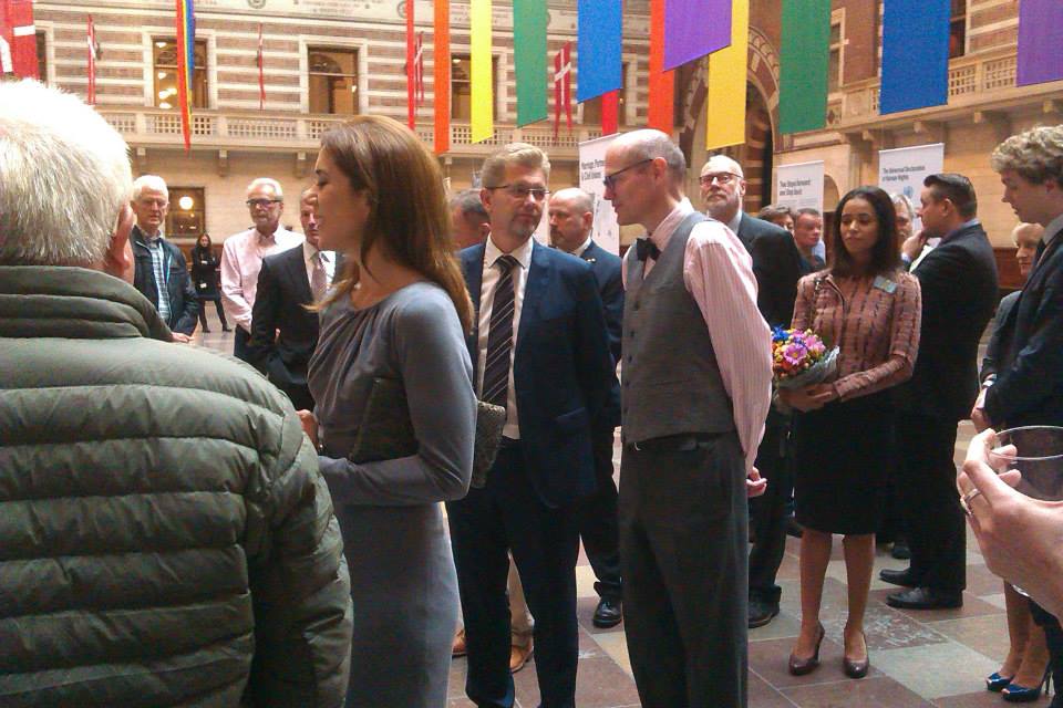 Crown Princess Mary attended the opening of an exhibit celebrating the 25th anniversary of registered partnerships for same-sex couples 