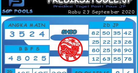 Syair Sgp Hari Ini 23 September 2020