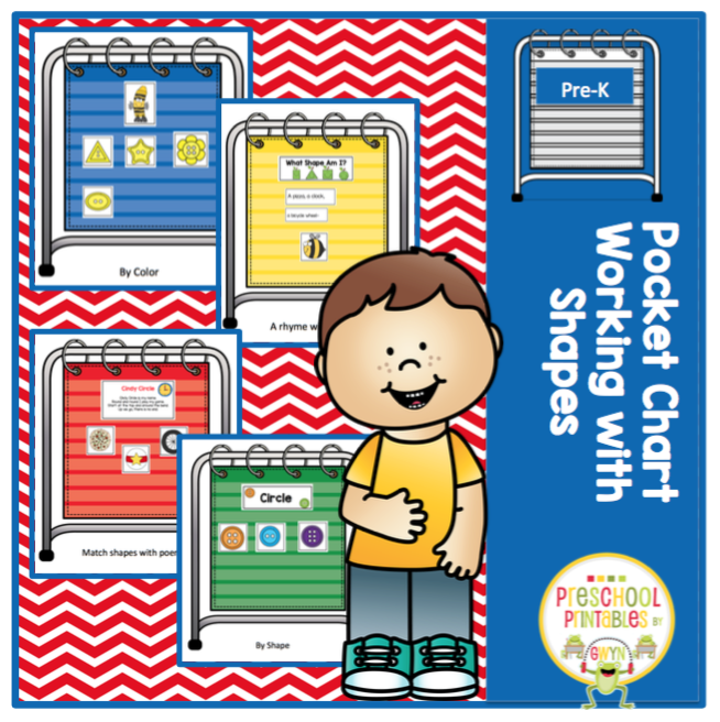 Pocket Chart Shape Activities Preschool Printables