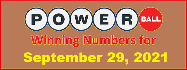 PowerBall Winning Numbers for Wednesday, September 29, 2021