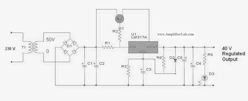 317 лм схемы своими руками блок питания world technical: 40 v 2A Power Supply Circuit