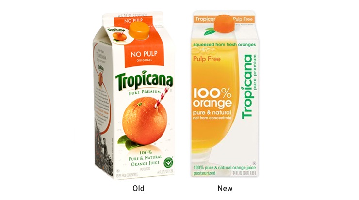 Nuevo empaque de Tropicana - Errores de marketing