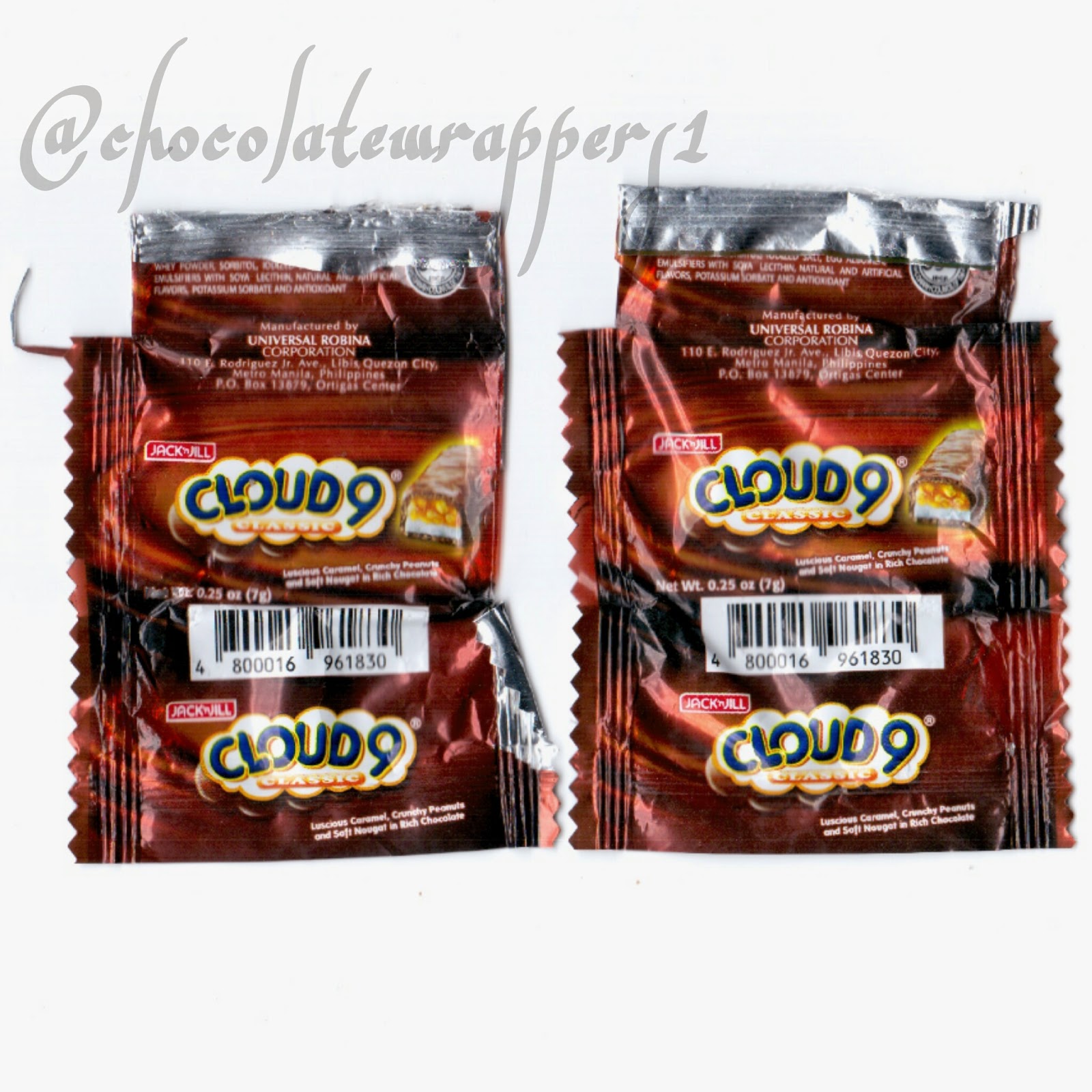 My chocolate wrapper collection: Cloud 9 chocolate 7g by Jack n Jill