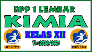 RPP 1 Lembar Kimia Kelas XII Tahun 2020 Semester 1 dan RPP 1 Lembar Kimia Kelas XII Tahun 2020 Semester 2