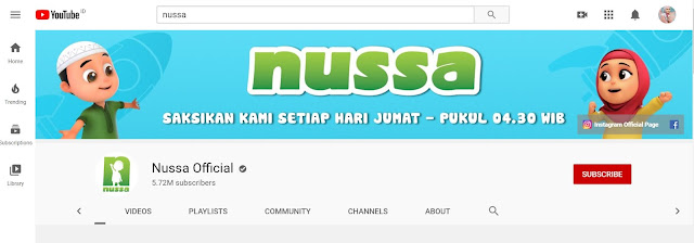 Channel Youtube Islami untuk Anak