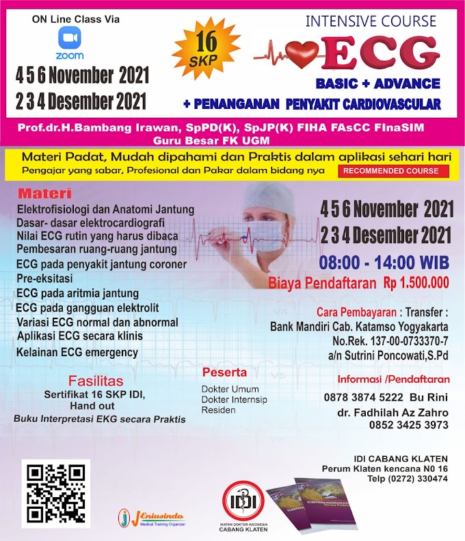 (12 SKP IDI) Intensive Course ECG  Penaganan Basic+Advance  Penyakit Cardiovascular