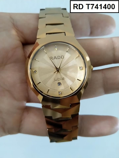 Đồng hồ nam dây đá ceramic vàng Rado RD T741400