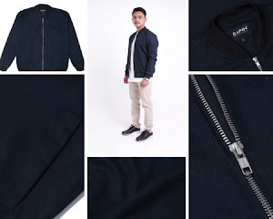 Jaket Bomber Deluxe BAPIN Navy Jaket Bomber Deluxe BAPIN Navy