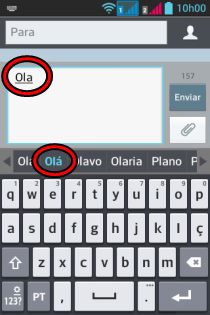 Como acentuar as palavras e tirar o som do teclado do celular LG L5 ?