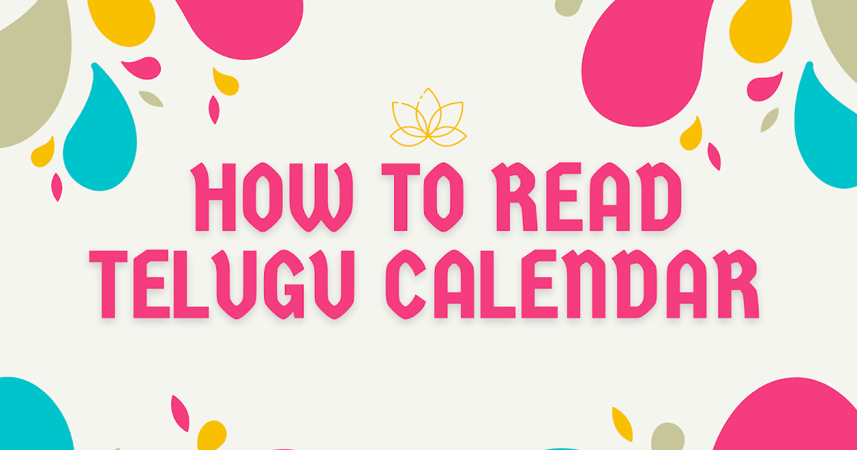 How To Read Telugu Calendar