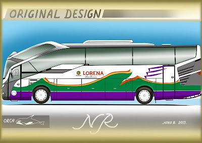 Design bus 3D Orca Livery PO Lorena