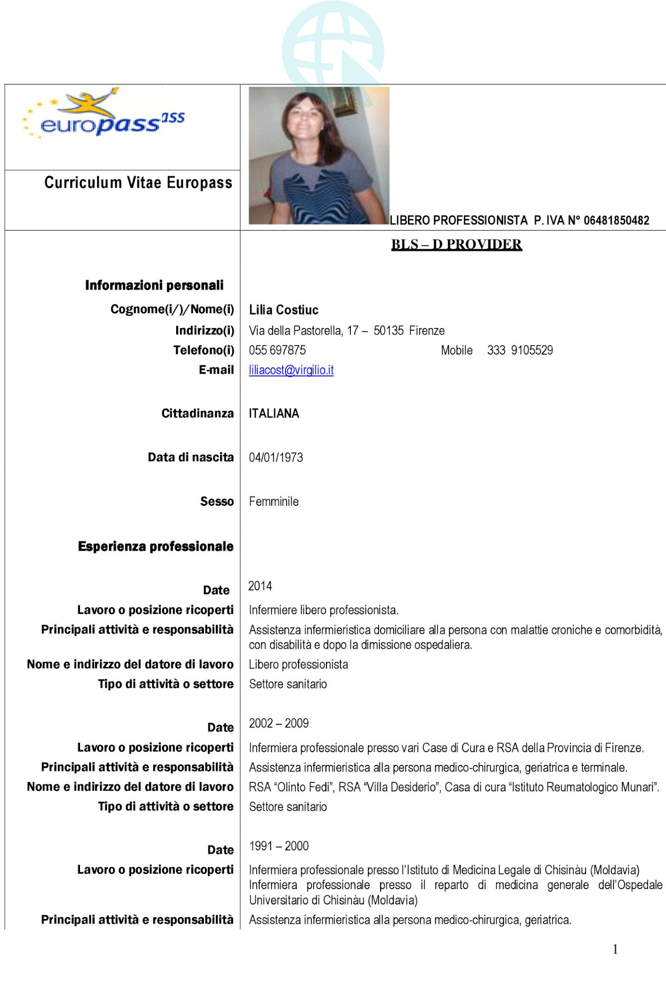 Curriculum Vitae Europass 2021 CV Europass Online