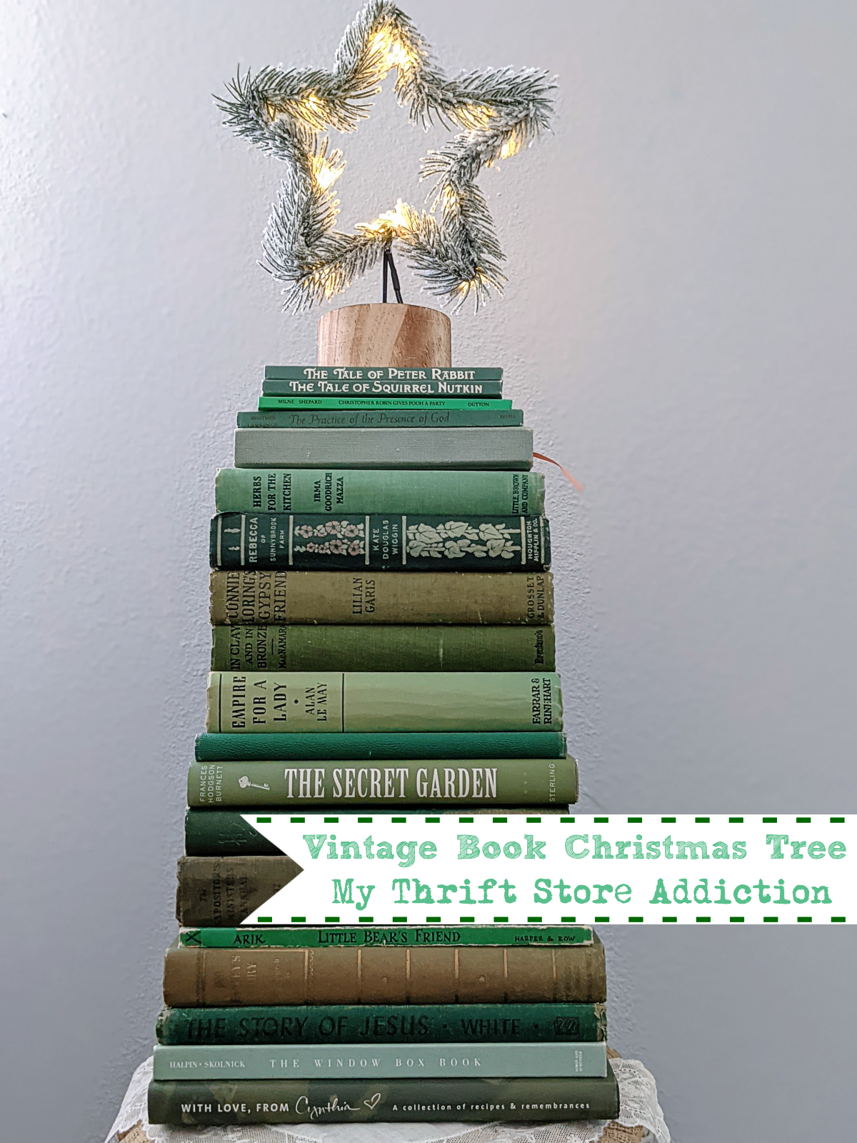 vintage book Christmas tree