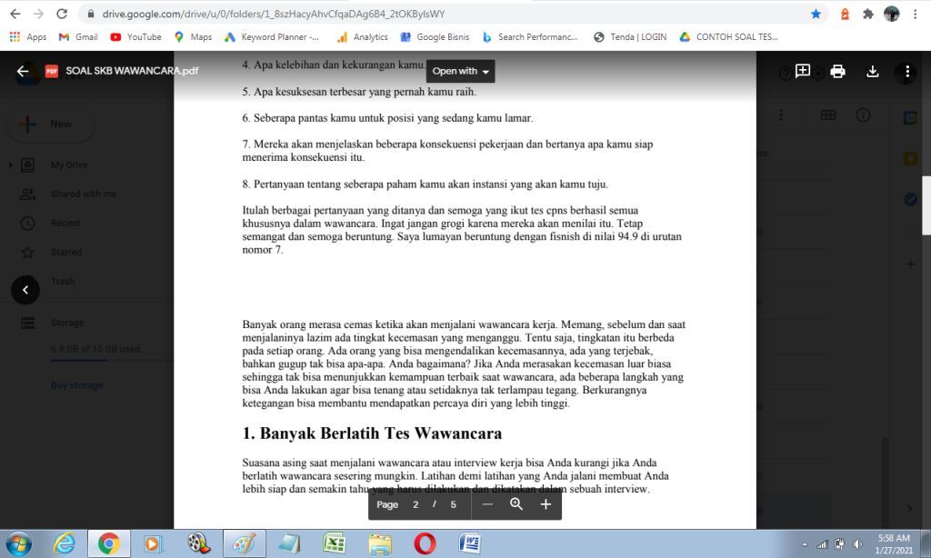 Contoh Soal P3k Tes Wawancara Antapedia Com