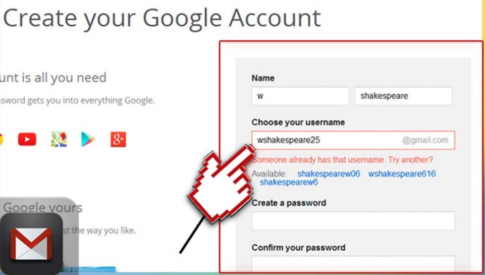 create a gmail account