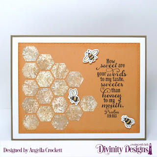 Stamp/Die Duos: Bee-lieve Custom Dies: Quilted Honeycomb Background, A2 Landscape Card Base with Layer, Matting Rectangle, Double Stitched Rectangles