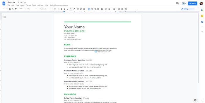 I migliori modelli di curriculum per Google Docs per creare CV professionali