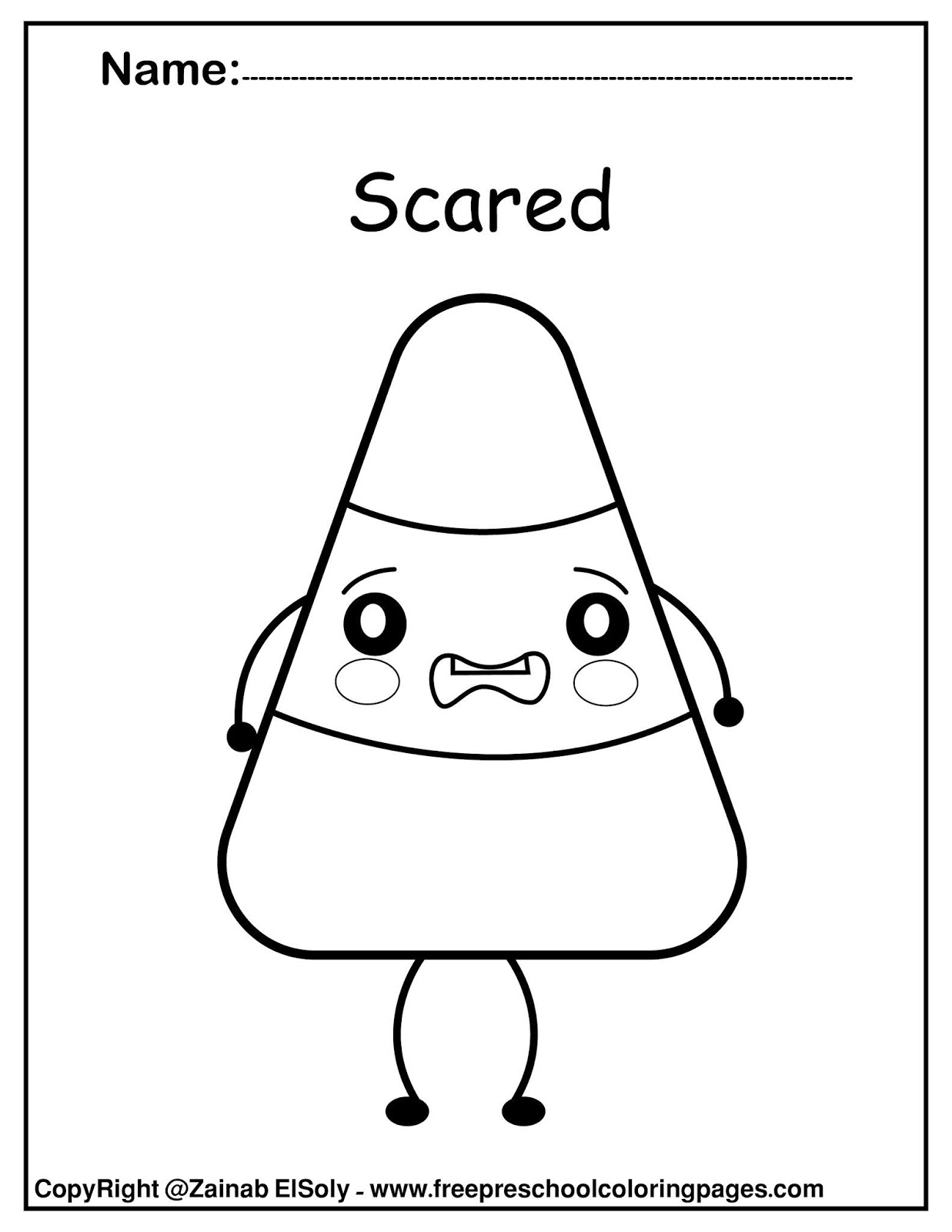 halloween candy corn coloring pages