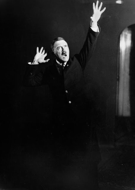 Adolf Hitler poses photographed by Heinrich Hoffmann worldwartwo.filminspector.com