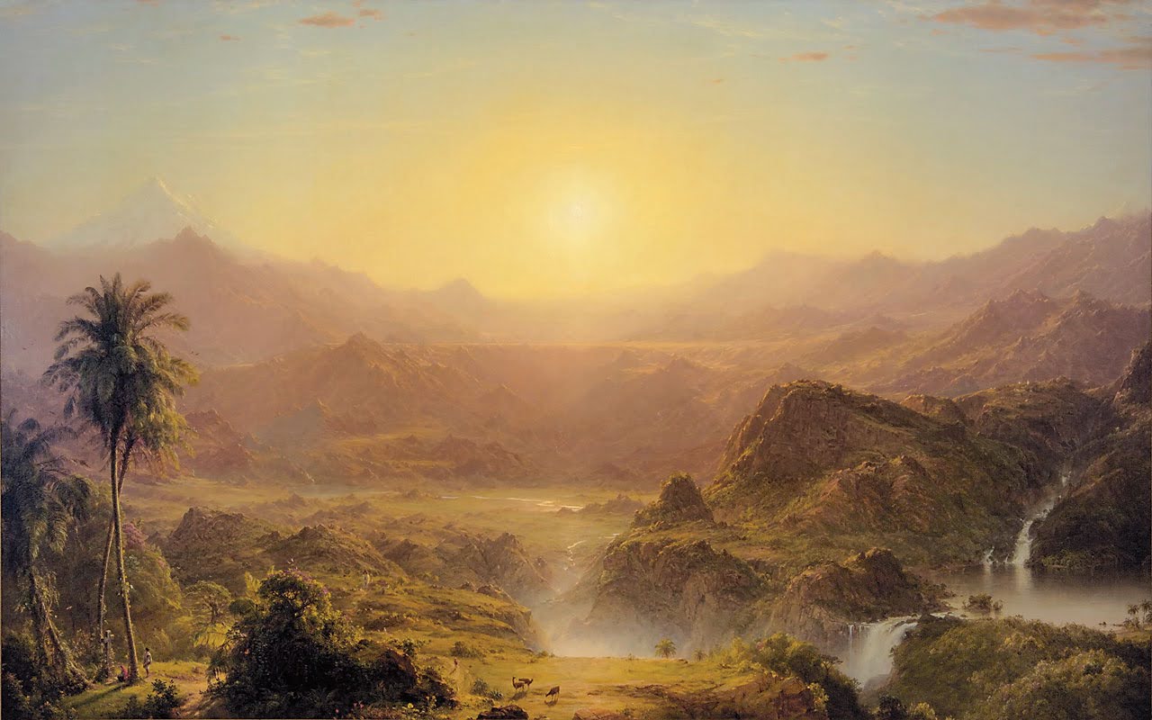 The Andes of Ecuador Sunrise above the mountains