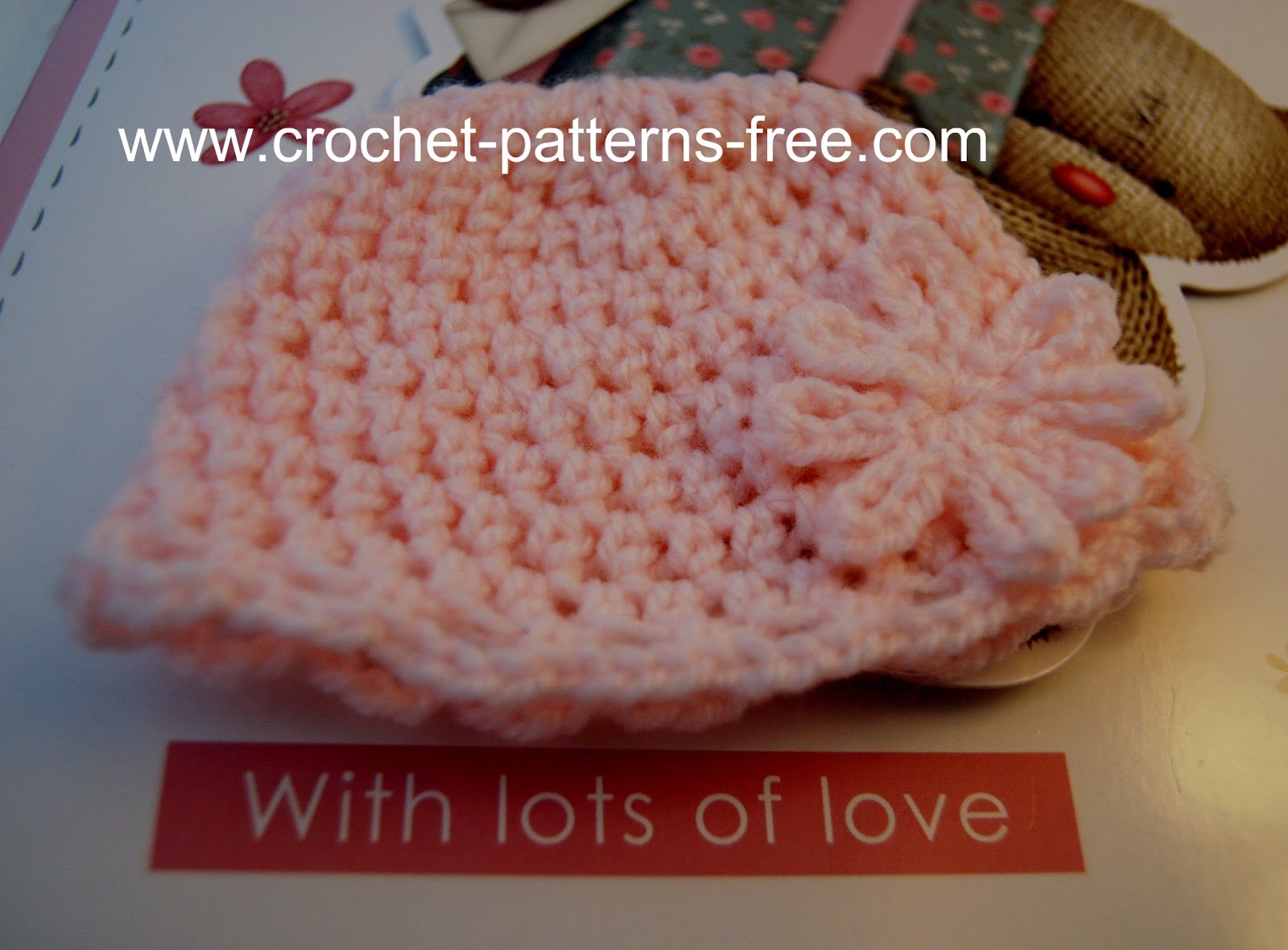 Free Crochet Pattern for Newborn Baby Beanie Hat