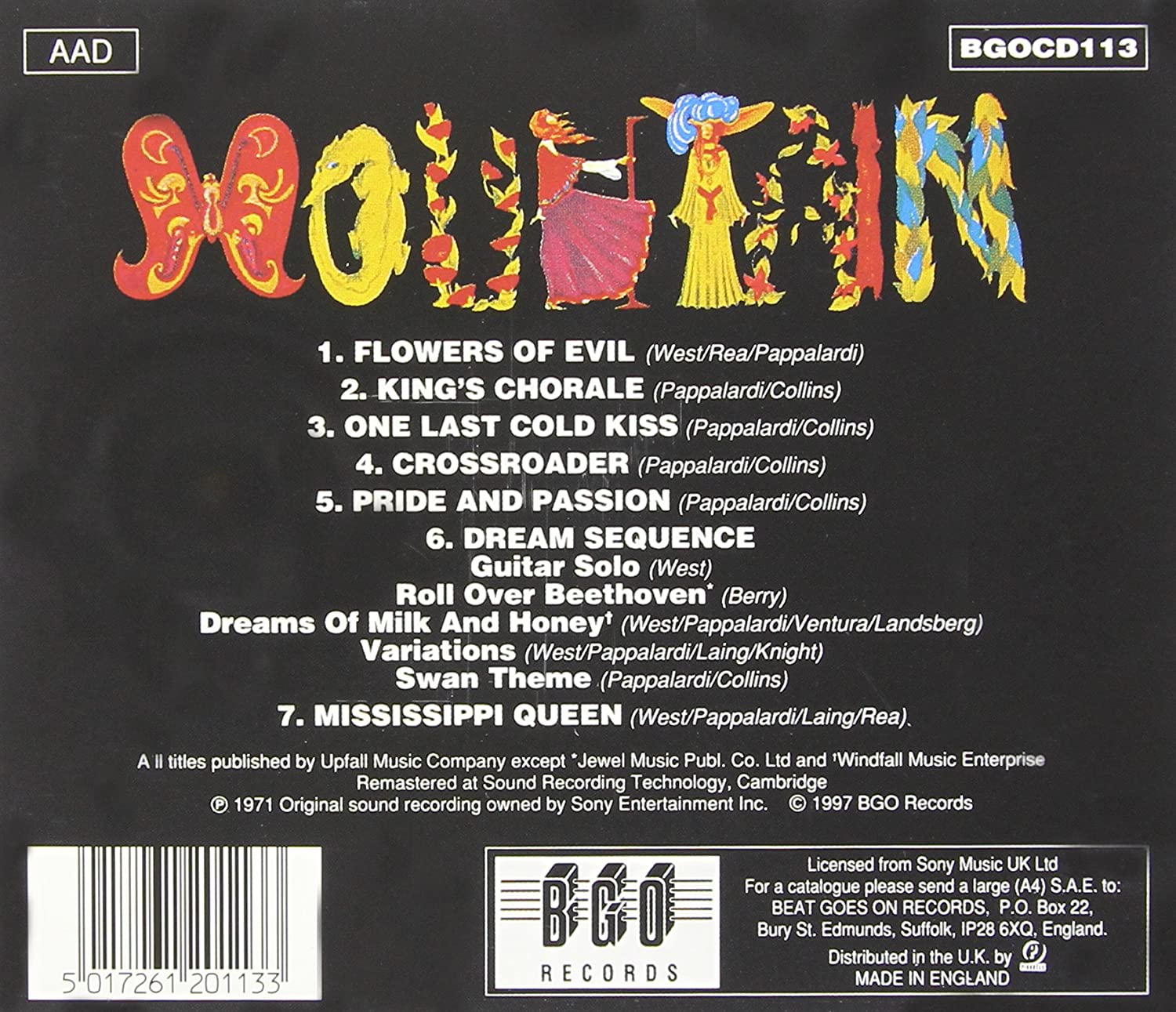 Classic Rock Covers Database Mountain Flowers of Evil (1971)