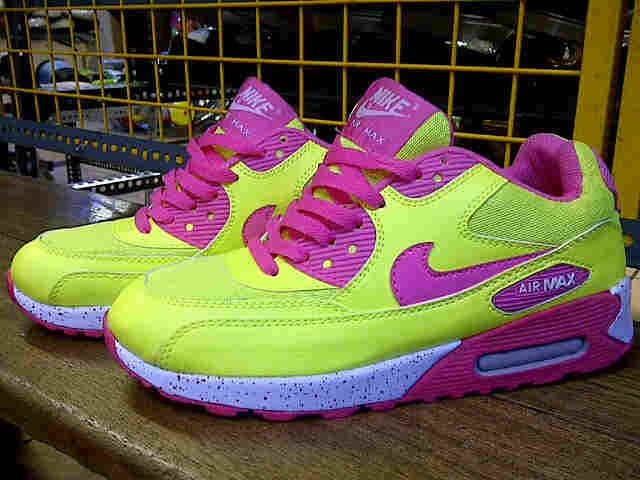 nike air max yellow blue pink