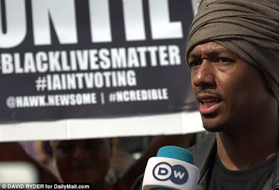 3665226E00000578 3696593 image a 97 1468885705926 Nick Cannon leads Black Lives Matters protest outside RNC in Cleveland