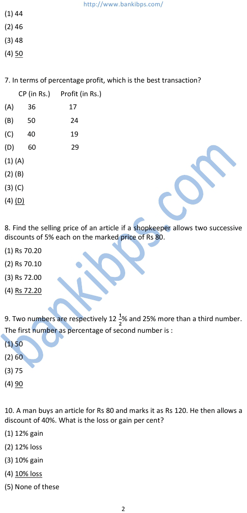 General Aptitude Test Questions Answers