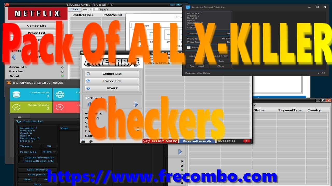 Pack Of ALL XKILLER Checkers Combo List Combolist