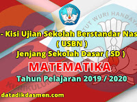 Kisi Kisi MATEMATIKA USBN SD Tahun Pelajaran 2019-2020 Kisi Kisi MATEMATIKA USBN SD Tahun Pelajaran 2019-2020