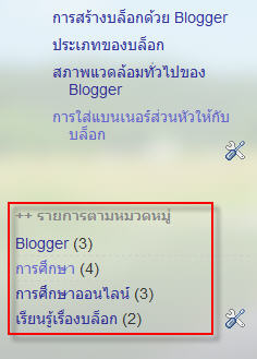 Blogger : 8. วิธีจัดทำสารบัญหมวดหมู่ - Mediathailand : Education