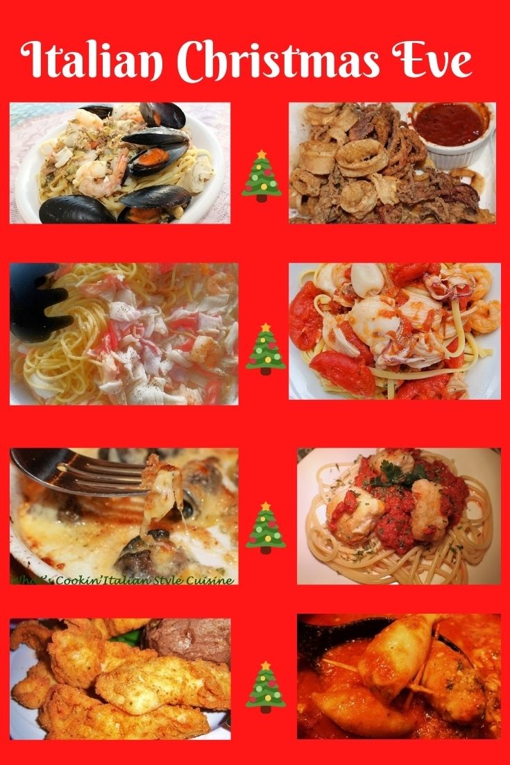 Italian Christmas Eve this is a collage of fish on Italian Christmas Eve pin for later