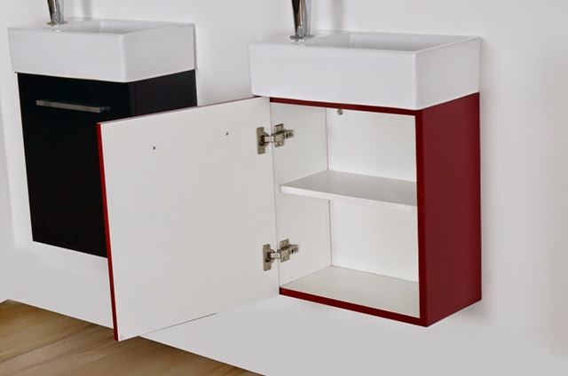 Lille - Wall Hung Single Soft Closing Door Bathroom Vanity 