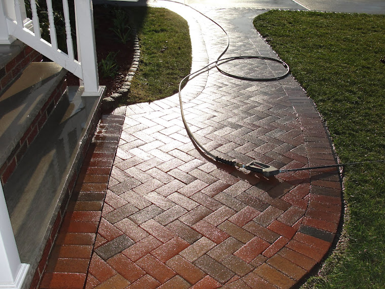 Long Island Brick paver cleaning at its finest