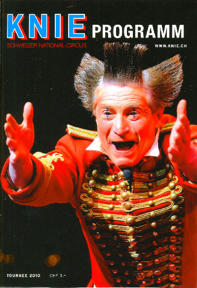 Programme 2010 du cirque Knie avec le clown Fumagali