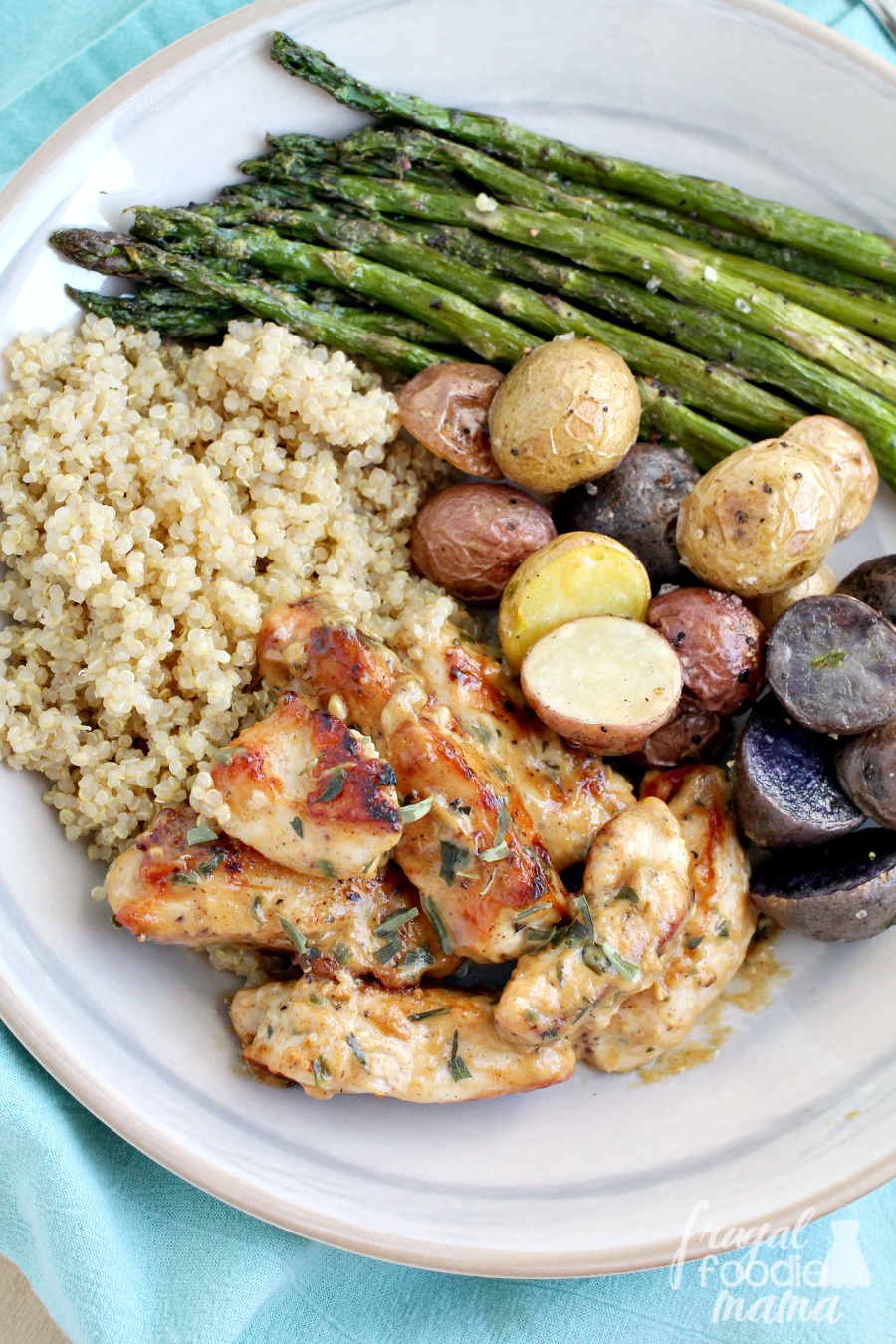 Frugal Foodie Mama Chicken with Mustard Tarragon Sauce